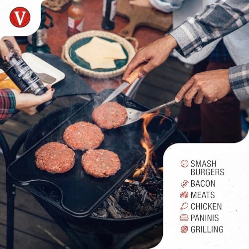 Victoria Round Cast-Iron Meat Press with a Wire Handle, Preseasoned with Flaxseed Oil, Made in Colombia - Image 3