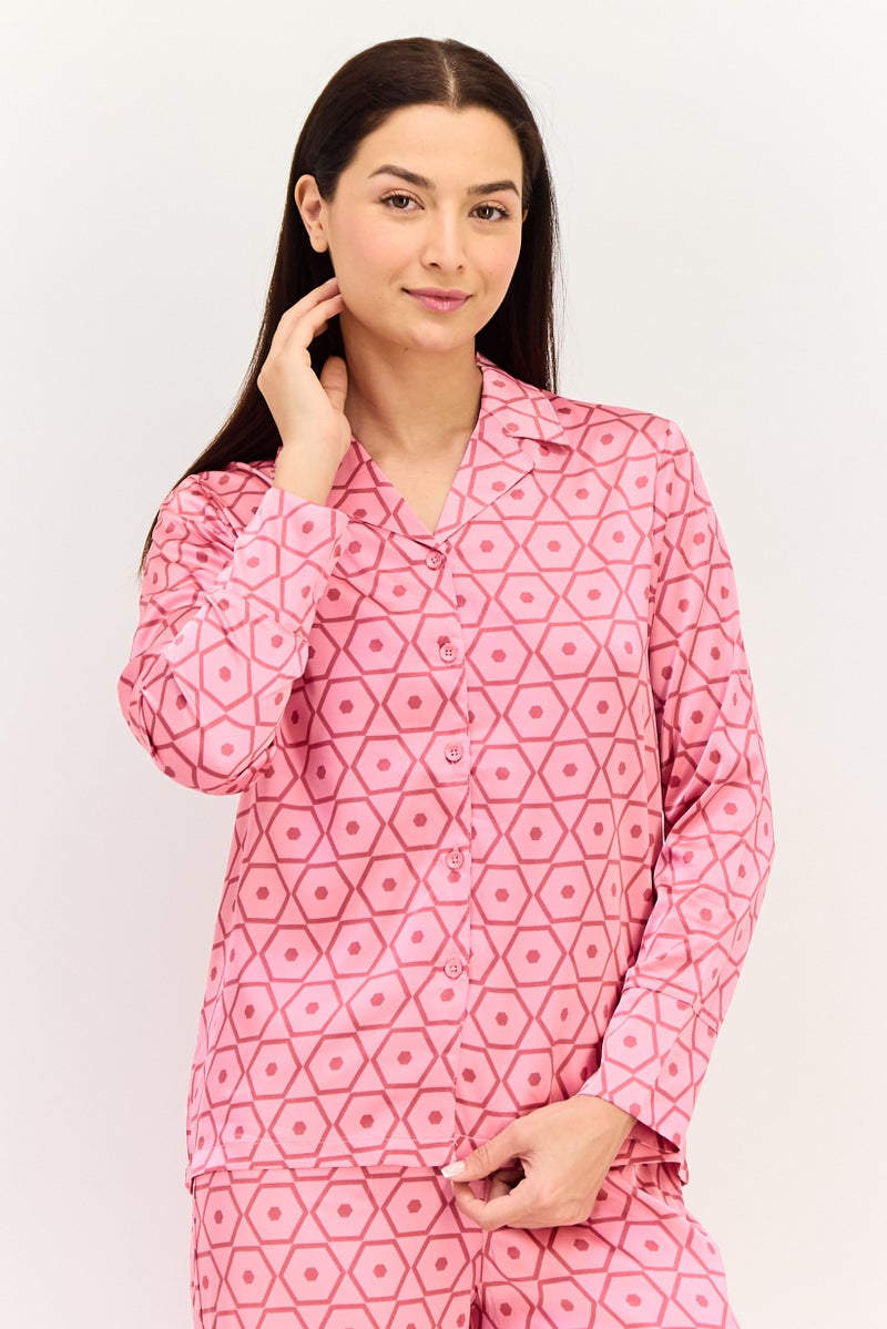 Marilyn Monroe Women 2 Pcs Allover Print Long Sleeve Pyjama Set, Multicolor - Image 3