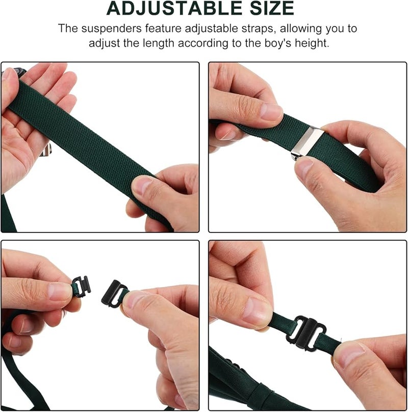 Artibetter Adjustable Suspenders And Bow Tie Set For Boys Black Comfortable For Parties And Everyday Wear - Image 3