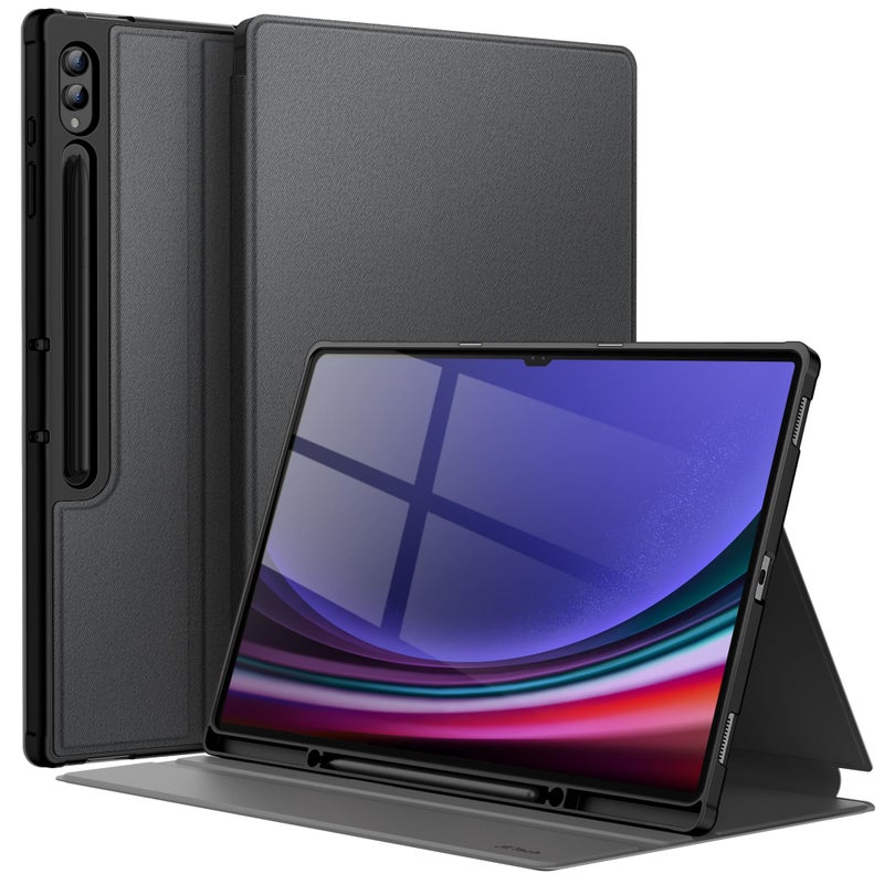 JETech Case for Samsung Galaxy Tab S10 Ultra/Tab S9 Ultra 14.6-Inch with S Pen Holder, Slim Folio Stand Protective Tablet Cover, Multi-Angle Viewing (Black) - Image 1