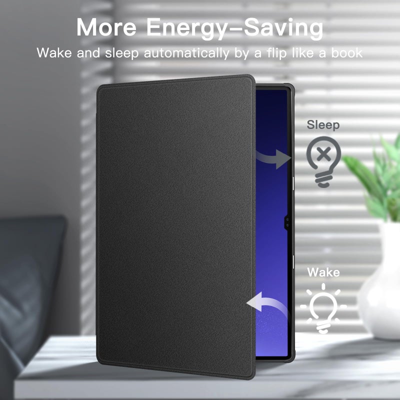 JETech Case for Samsung Galaxy Tab S10 Ultra/Tab S9 Ultra 14.6-Inch with S Pen Holder, Slim Folio Stand Protective Tablet Cover, Multi-Angle Viewing (Black) - Image 5