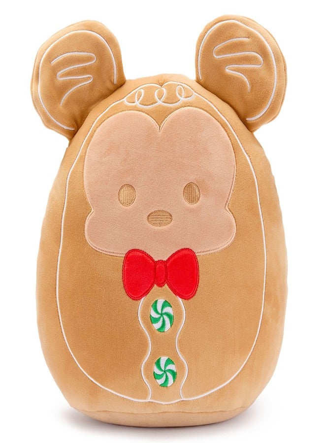 Disney Store Official Mickey Mouse Gingerbread Squishmallows Plush - 10 Inch Disney Christmas Stuffed Animal with Embroidered Features, Detailed Plush Sculpting and Soft Squishy Fill - Image 1