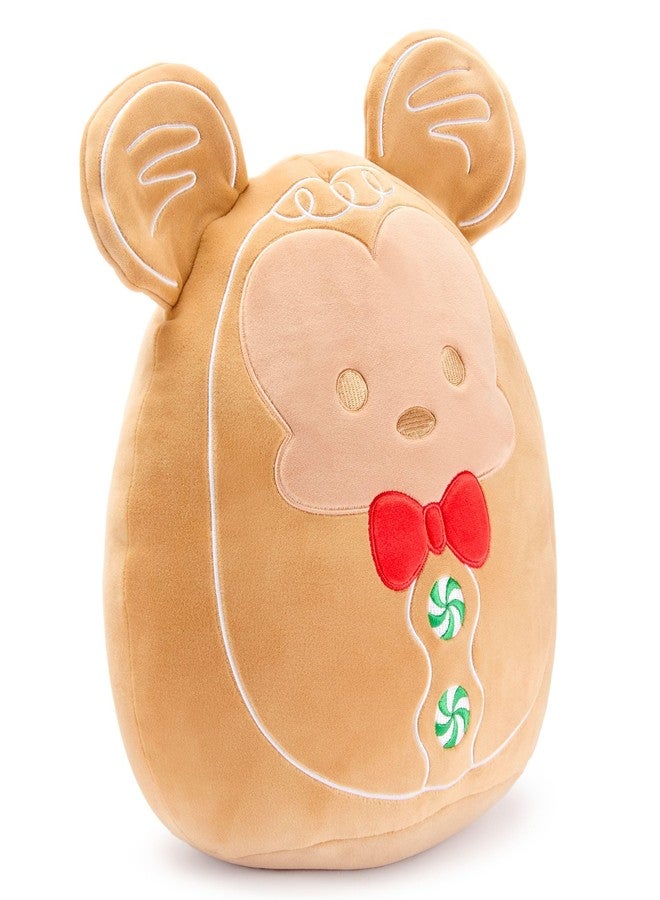 Disney Store Official Mickey Mouse Gingerbread Squishmallows Plush - 10 Inch Disney Christmas Stuffed Animal with Embroidered Features, Detailed Plush Sculpting and Soft Squishy Fill - Image 5