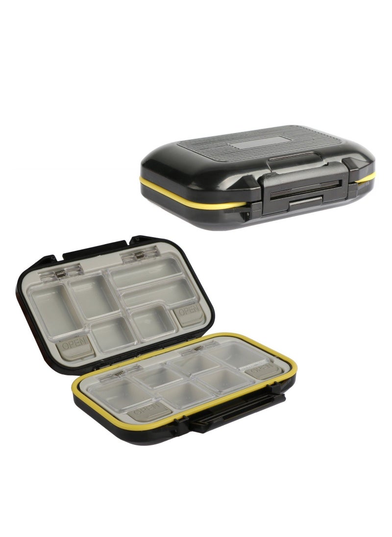 Y&D - Fishing Lure Box, Waterproof Tackle Plastic Storage, Small Case, Mini Accessories Boxes Storage Containers Black MINI 4'' X 3'' 1.3'' - Image 1