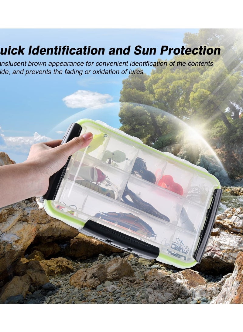 Y&D - Fishing Lure Box, Waterproof Tackle Plastic Storage, Small Case, Mini Accessories Boxes Storage Containers Black MINI 4'' X 3'' 1.3'' - Image 1
