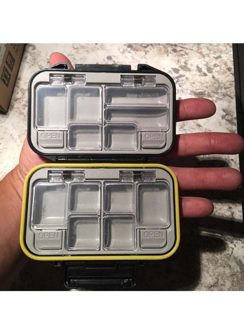 Y&D - Fishing Lure Box, Waterproof Tackle Plastic Storage, Small Case, Mini Accessories Boxes Storage Containers Black MINI 4'' X 3'' 1.3'' - Image 1