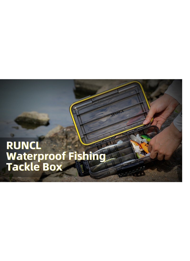 Y&D - Fishing Lure Box, Waterproof Tackle Plastic Storage, Small Case, Mini Accessories Boxes Storage Containers Black MINI 4'' X 3'' 1.3'' - Image 1