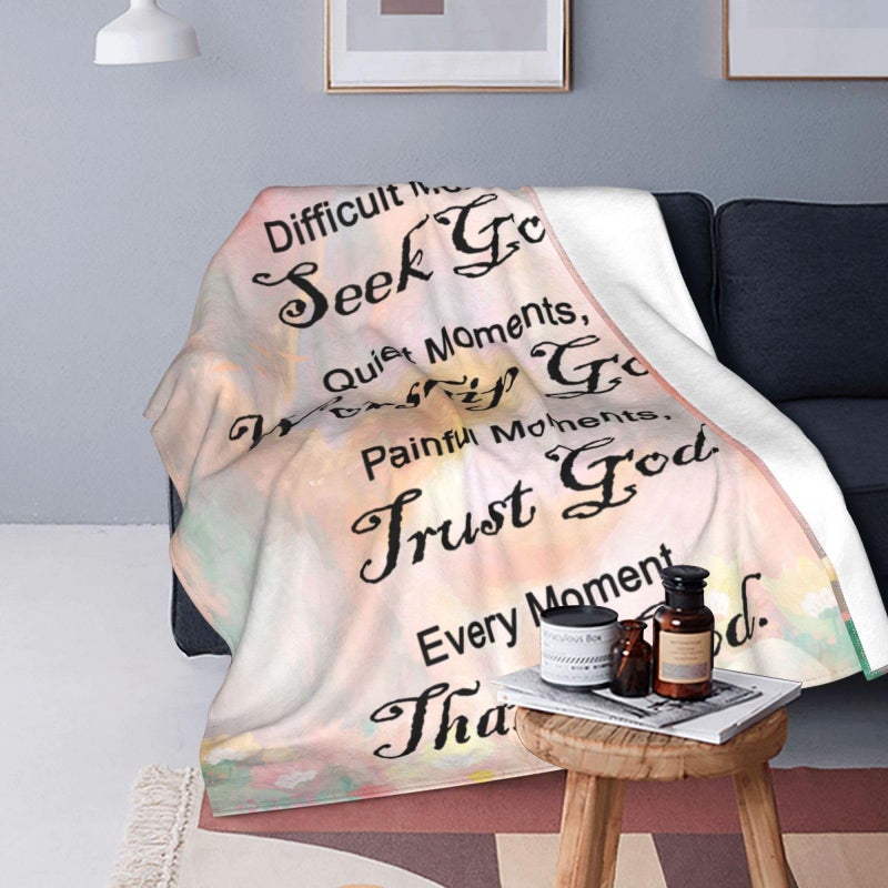COMFAR Christian Gifts for Women Faith, Inspirational Gifts for Women, Soft Throw Blankets for Women, Religious Gifts for Women/Men, Spiritual Gifts for Women, Personalized Blankets for Adults 40"x 50" - Image 2