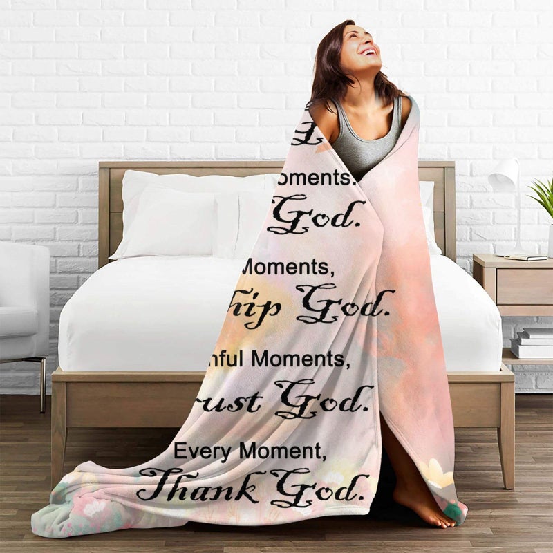 COMFAR Christian Gifts for Women Faith, Inspirational Gifts for Women, Soft Throw Blankets for Women, Religious Gifts for Women/Men, Spiritual Gifts for Women, Personalized Blankets for Adults 40"x 50" - Image 5