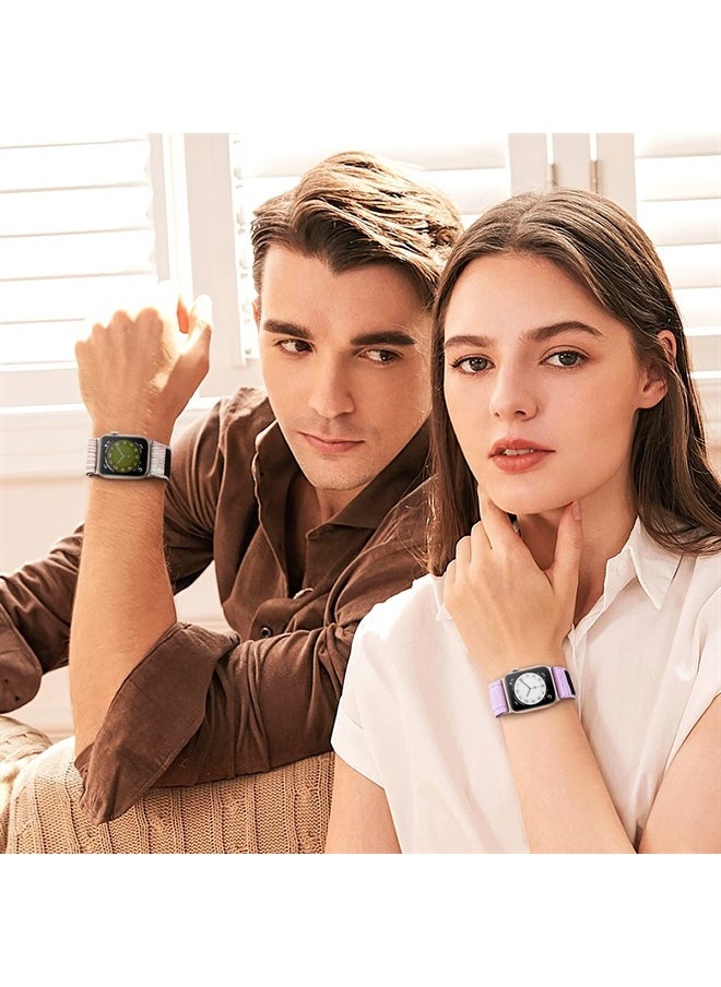 OYODSS - Woven Fabric Cloth Band Compatible with Apple Watch Bands 38mm 40mm 41mm 42mm 44mm 45mm 49mm, Adjustable Breathable Sport Strap for iWatch Ultra Series 8/7/6/5/4/3/2/1 SE Women Men - Image 1