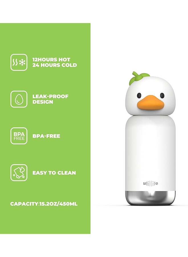 Utilife Zoofiesta Kids Insulated Water Bottle - Duck Design - Leak-Proof & BPA-Free - Image 2
