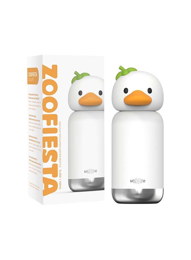 Utilife Zoofiesta Kids Insulated Water Bottle - Duck Design - Leak-Proof & BPA-Free - Image 1