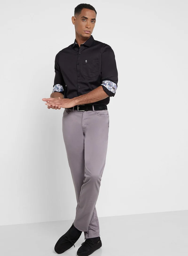Thomas Scott Thomas Scott Men Black Relaxed Pure Cotton Casual Sustainable Shirt