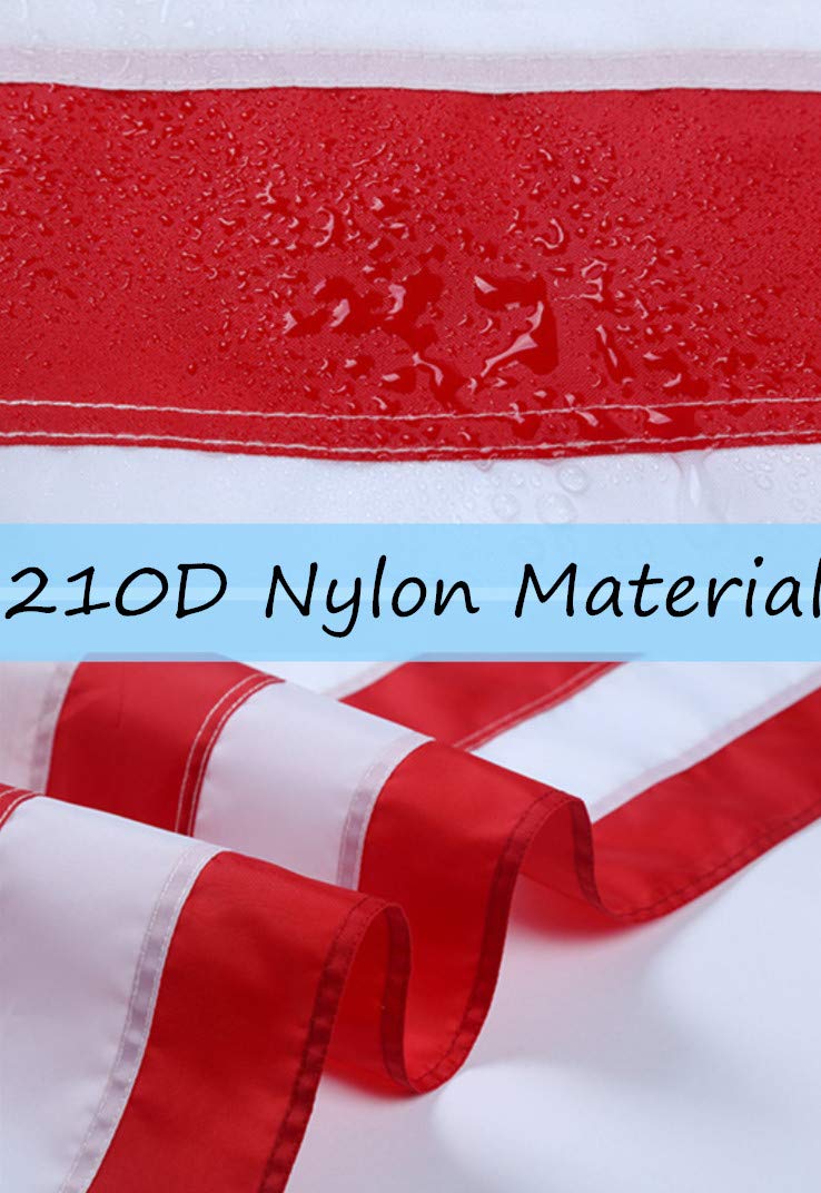 duduta 2x3 Ft American Flag Nylon USA Flag Outdoor Indoor Small US Flag Embroidered Stars Sewn Stripes Brass Grommets - Image 5