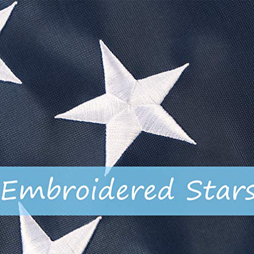 duduta 2x3 Ft American Flag Nylon USA Flag Outdoor Indoor Small US Flag Embroidered Stars Sewn Stripes Brass Grommets - Image 2