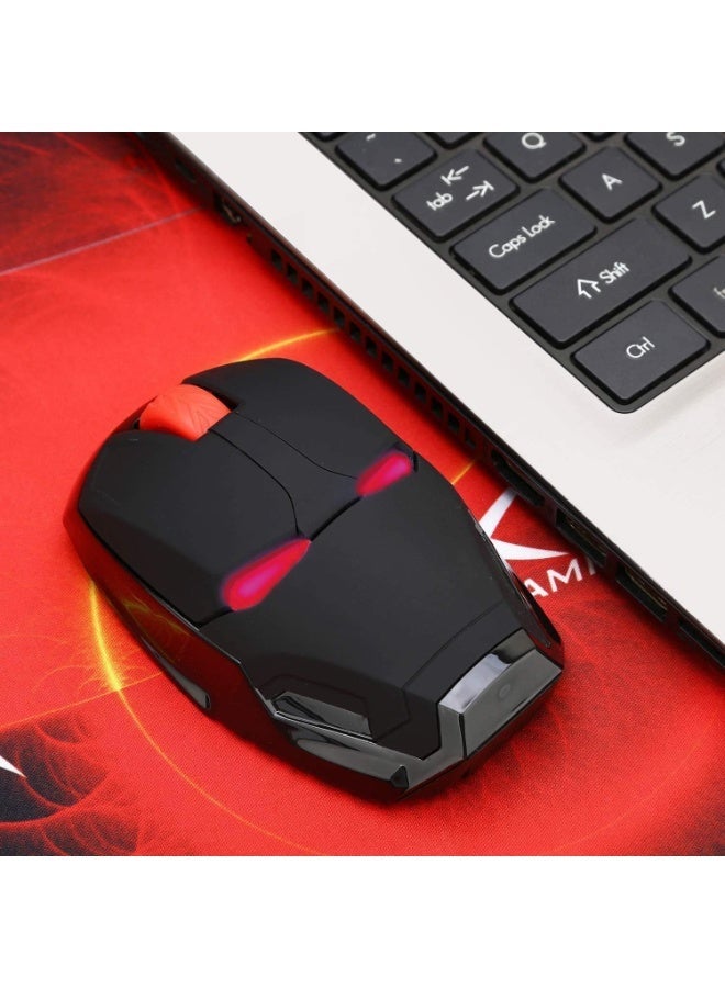 Wireless Mouse Cool Gaming Mice with USB Receiver Less Noise2.4G Portable Mobile Optical Computer Mouse for Notebook PC Laptop Computer MacBook (Black) - Image 2