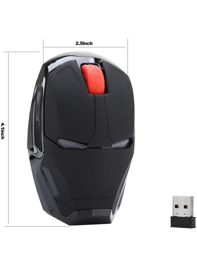 Wireless Mouse Cool Gaming Mice with USB Receiver Less Noise2.4G Portable Mobile Optical Computer Mouse for Notebook PC Laptop Computer MacBook (Black) - Image 4