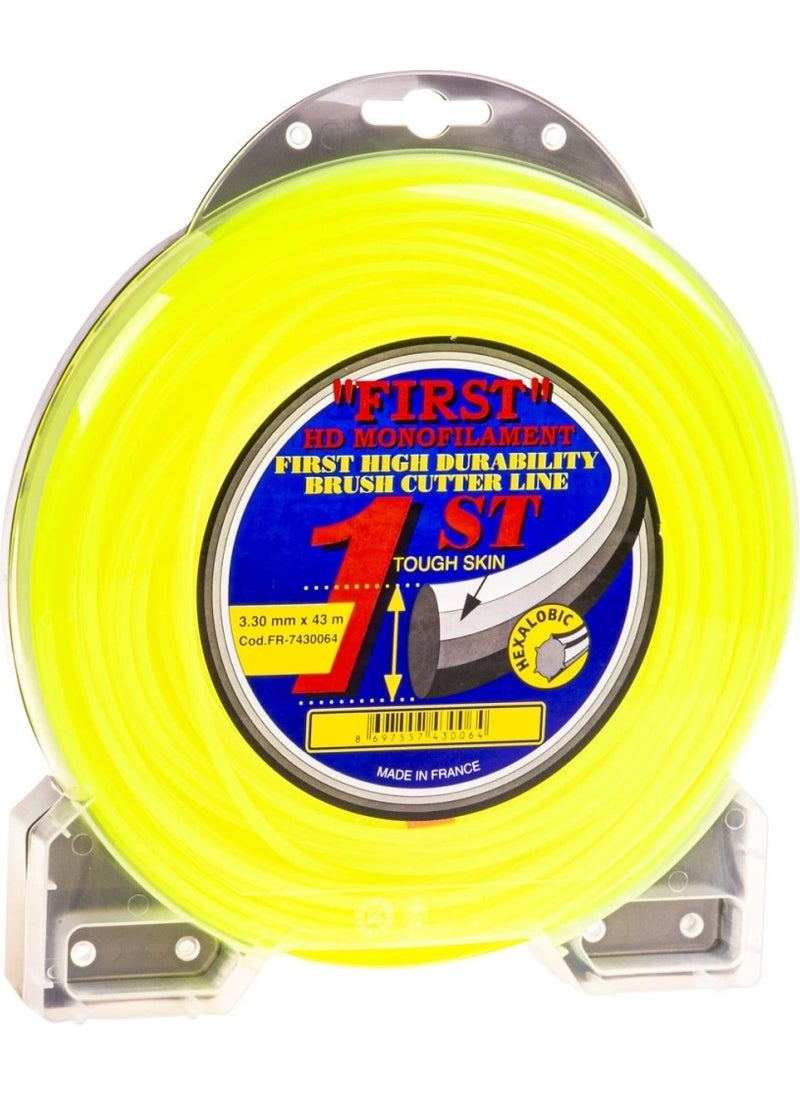 first Scythe Line Yellow 3.3 mm 6 Corners 43 mt 