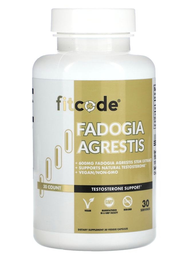 fitcode Fadogia Agrestis  600 mg  30 Count 