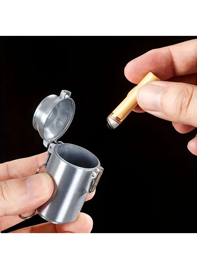 Black Portable Metal Ashtray Heavy Duty Stainless Steel For Car Home Office Travel Gift - Image 1