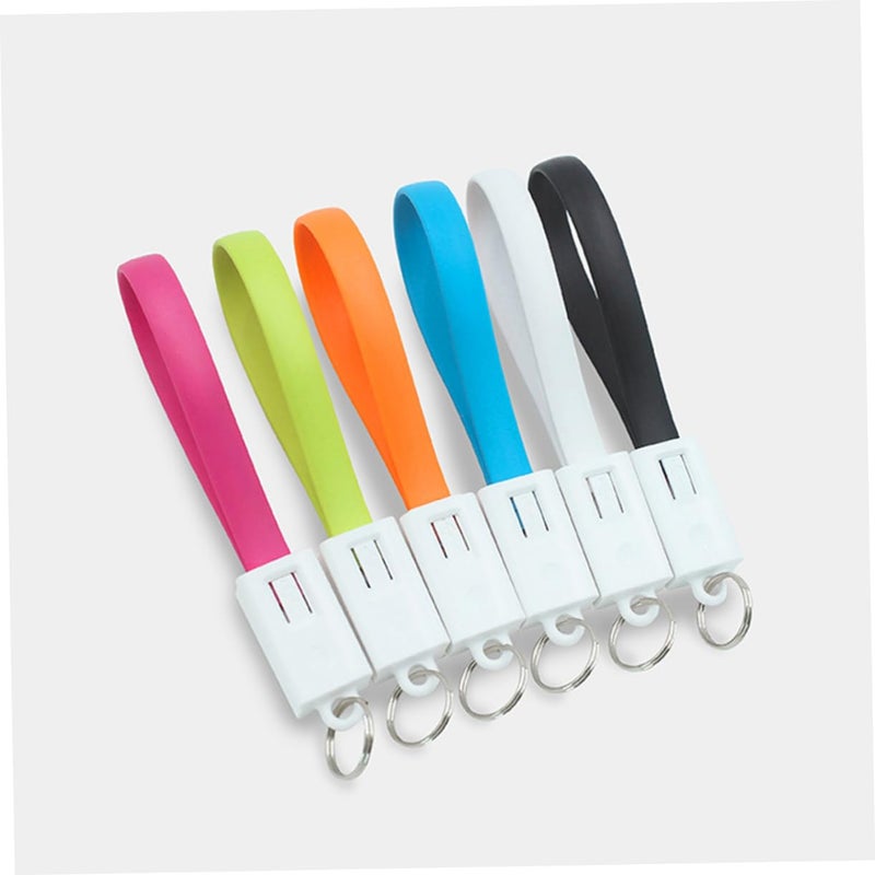 Orange USB Keychain Charging Cable Portable Compact Data Cord for Smartphones Travel Everyday Use - Image 3