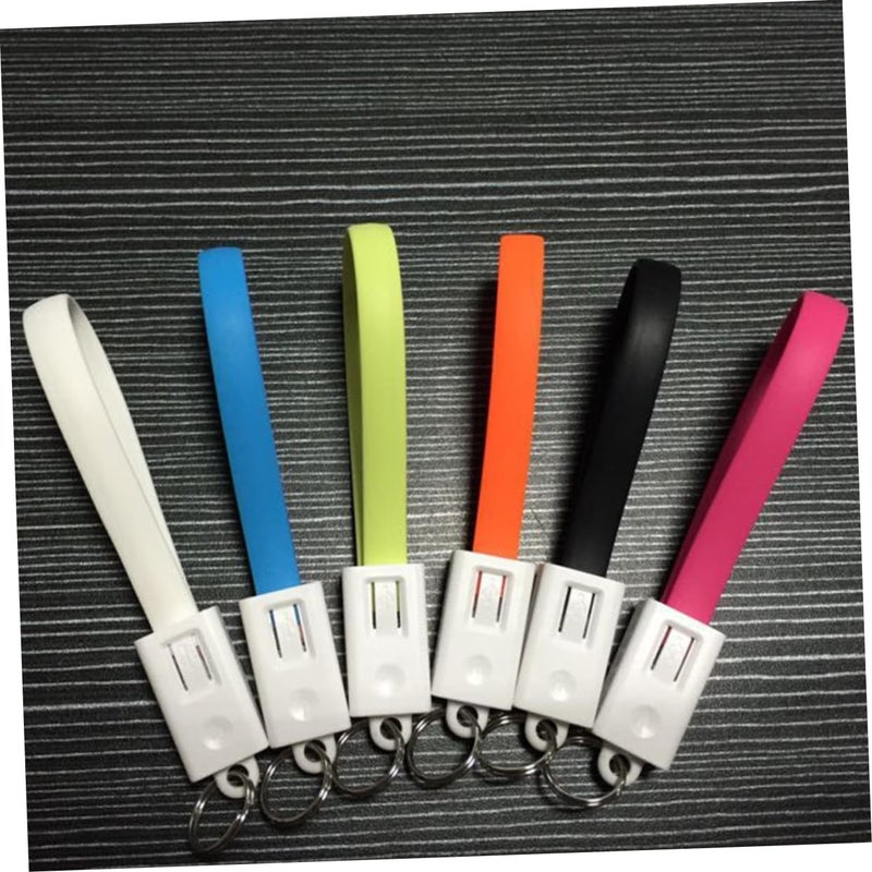 Orange USB Keychain Charging Cable Portable Compact Data Cord for Smartphones Travel Everyday Use - Image 4