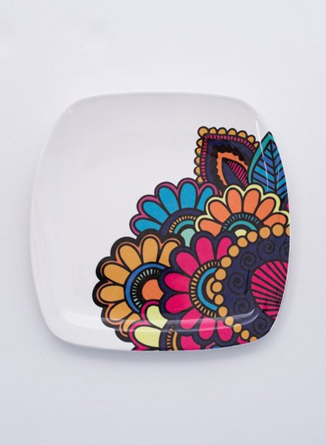 Bright Designs Melamine Ramadan Small Plate 
Set Of 6 (L 18Cm W 18Cm) Paisley - Image 1
