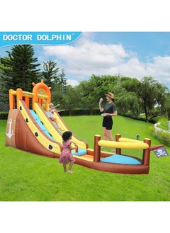 Rainbow Toys RBW TOYS Bouncy Castles Playground Trampoline Inflatable Castle Home Children's Slide Outdoor Toys Rock Climbing Naughty Castle (11A Inflatable)  - Image 3