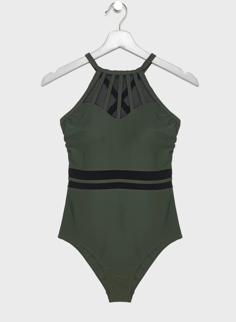 Pour Moi High Neck Swimsuit