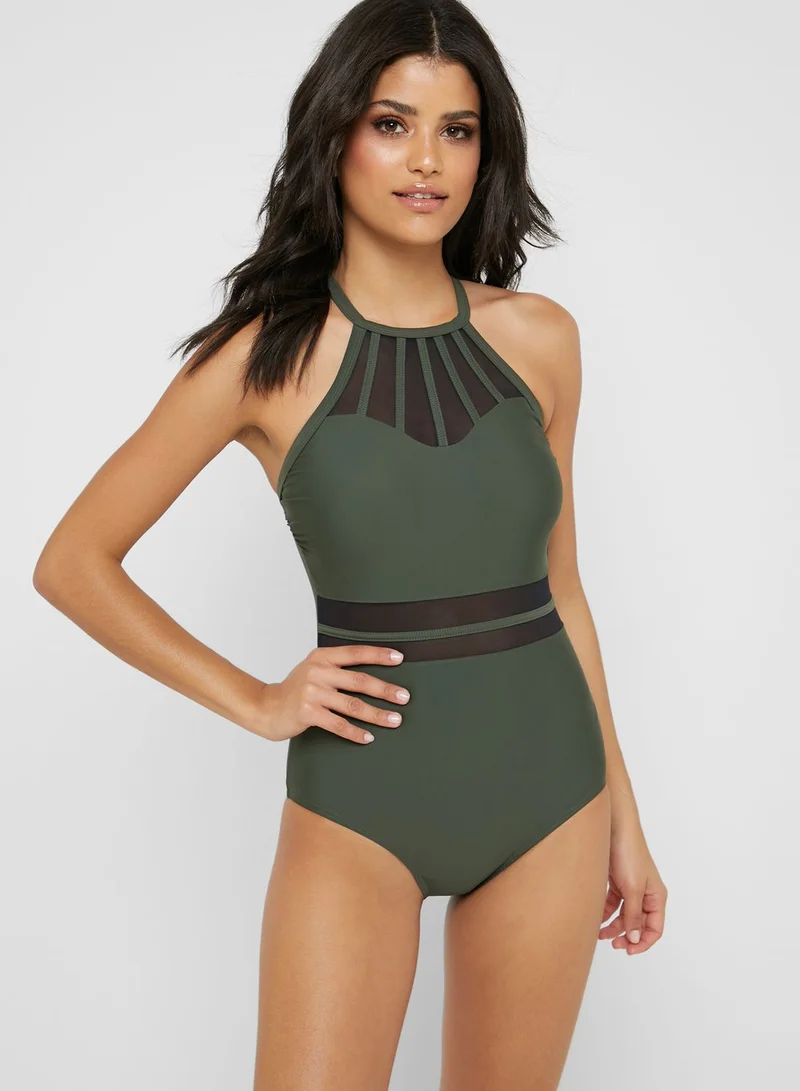 Pour Moi High Neck Swimsuit