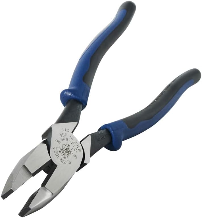 Klein Tools J213-9NE Side Cutter Linemans Pliers, Made in USA, High Leverage, 9-Inch, Streamlined Design, Color Coded - Image 5