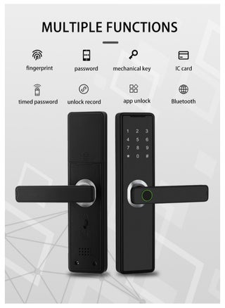 Smart door lock, Tuya smart lock fingerprint door lock keyboard door lock with fingerprint handle electronic door lock smart door lock compatible with Tuya app - pzsku/Z798D724BB41951A93133Z/45/_/1698252974/59d6d40b-fb7f-491b-9362-4ed43a41085f