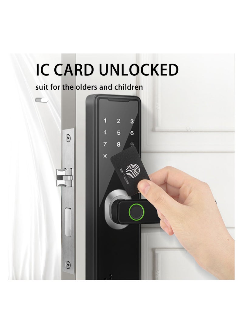 Smart door lock, Tuya smart lock fingerprint door lock keyboard door lock with fingerprint handle electronic door lock smart door lock compatible with Tuya app