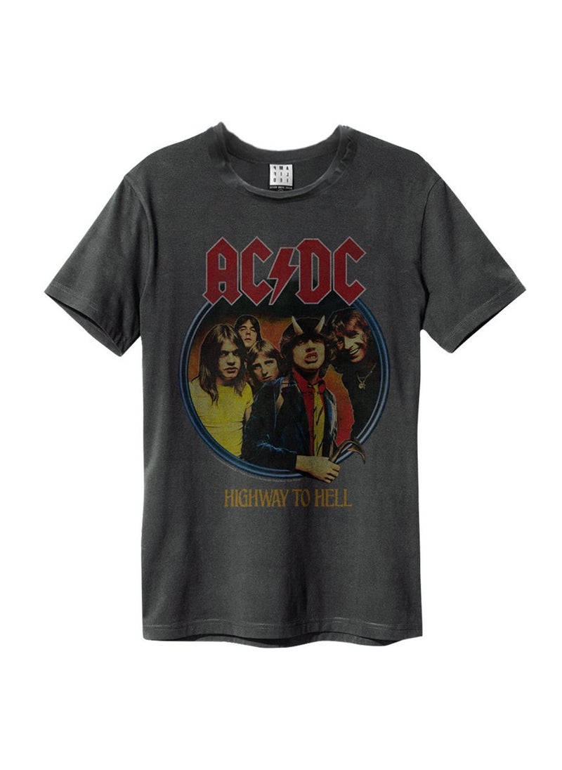 AMPLIFIED AC/DC Highway To Hell T-Shirt Amplified Vintage Charcoal  - Image 2