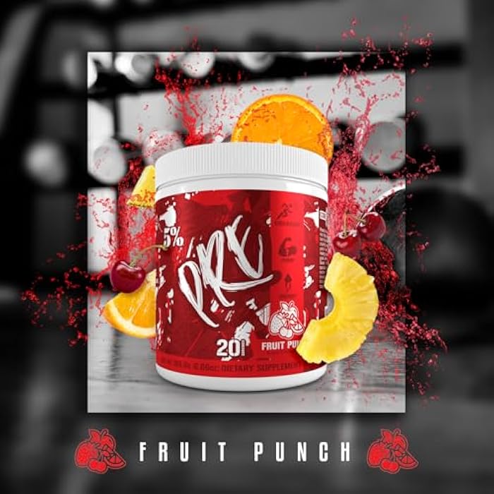 5% Nutrition Code Red Series Pre Workout Powder for Men & Women | Energy, Pump, Power, Protein Synthesis & Focus | 300mg Caffeine, L-Citrulline, Glycerol, Taurine, Alpha GPC, Huperzine (Fruit Punch) - Image 4