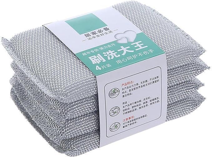 DKEXL Multipurpose Sponge Scrubber Scrub Sponge for Utensil Cleaning Scratch Proof Scrubber for Kitchen Utensils Steel Wire NonScratch Reusable Dishwashing Sponge for Kitchen 20 - Image 1