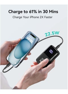 INIU Power Bank, 22.5W USB C 10000mAh Small Portable Charger, PD3.0 QC4.0 Fast Charging Battery Pack, 3 Outputs  - Image 3