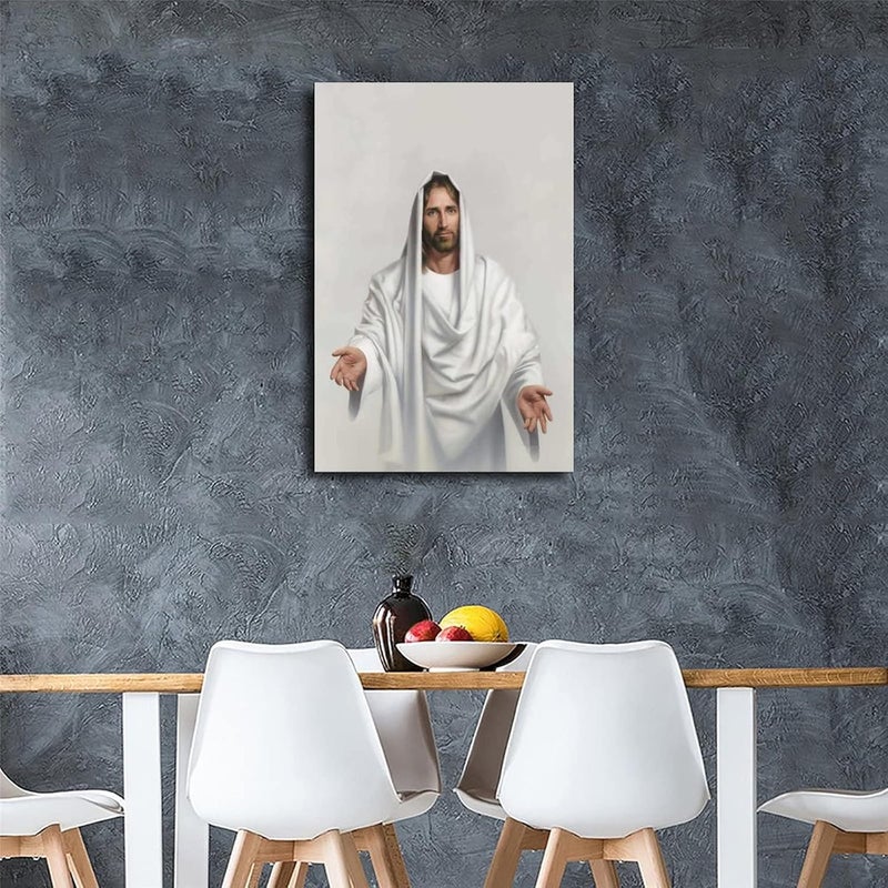 FireDeer Catholic Jesus Poster Print On Canvas Painting Christian God Pictures for Living Room No Frame (Sacred Heart of Jesus-4,24x36inch) - Image 5