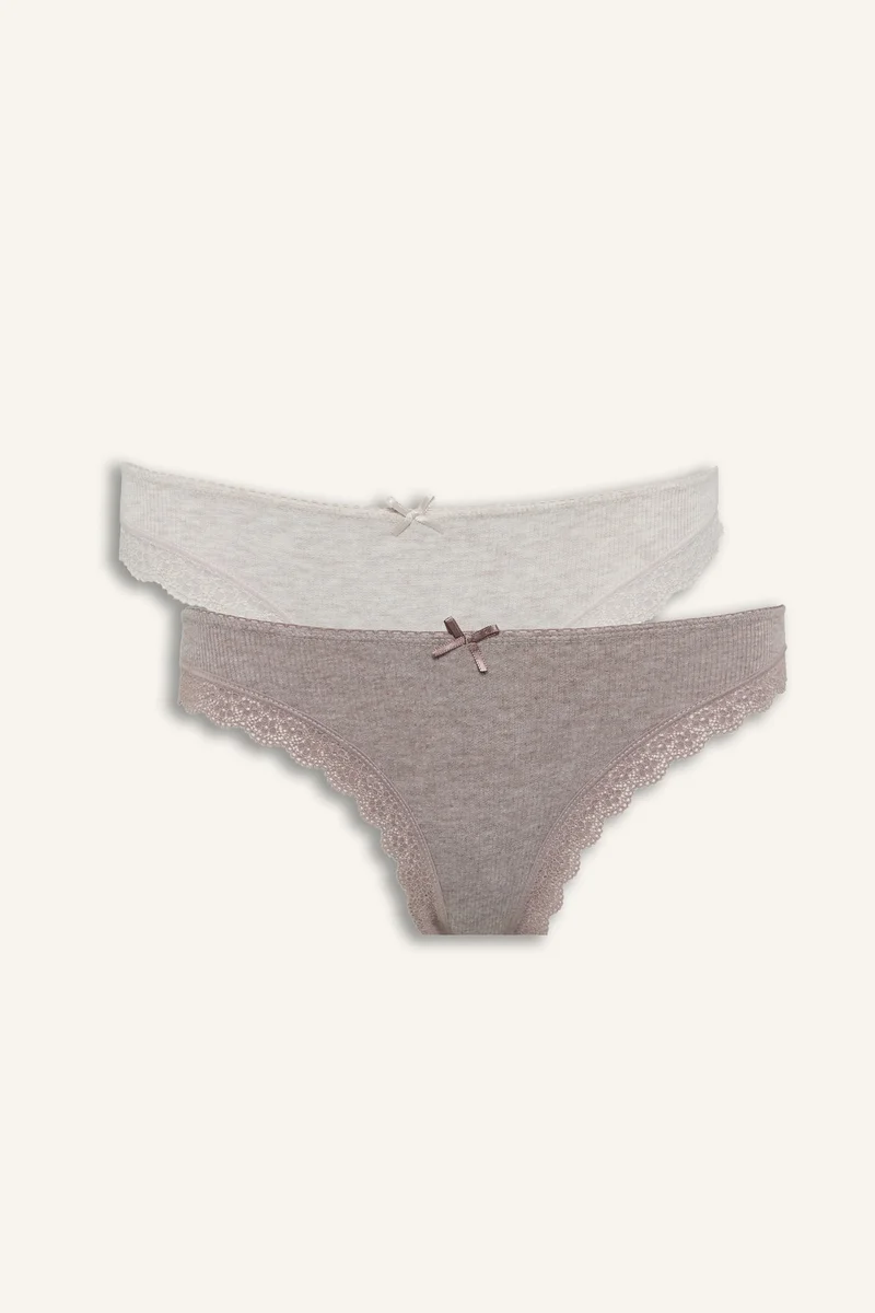 Brazilian Lace Details 2 Piece Panties