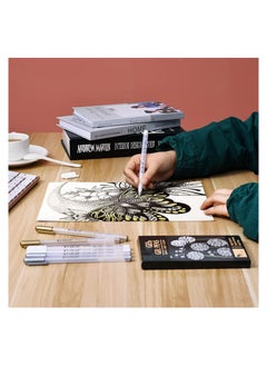 Y&D Fine Point Gel Pen 3 Colors White Gold and Silver Ink Pens Archival Tip Sketching For Illustration Design 0.8mm Nibs for Black Paper Drawing Writing  - Image 5