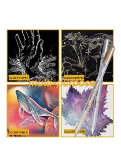 Y&D Fine Point Gel Pen 3 Colors White Gold and Silver Ink Pens Archival Tip Sketching For Illustration Design 0.8mm Nibs for Black Paper Drawing Writing  - Image 3