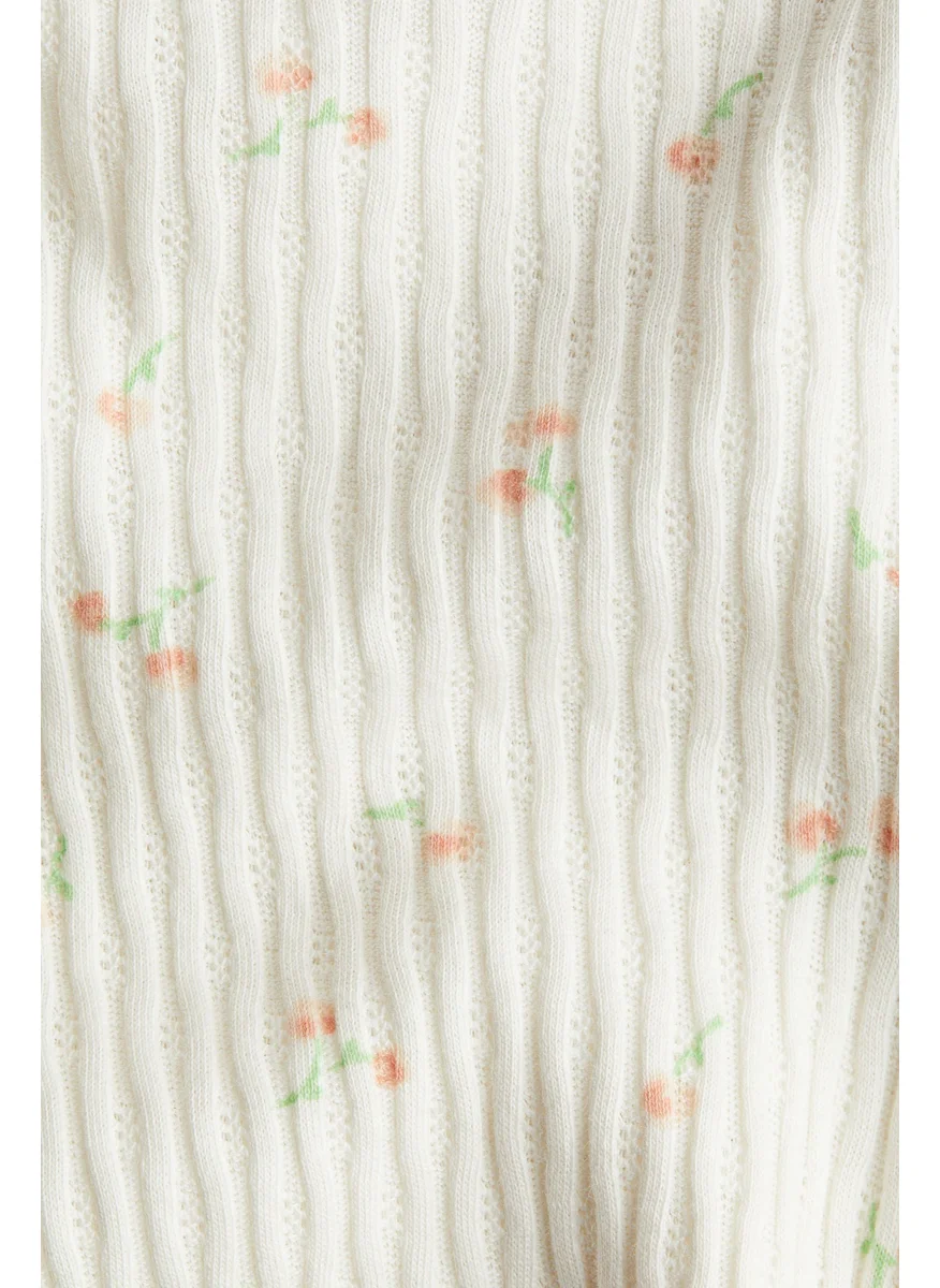 اتش اند ام Flounce-Trimmed Cotton Top