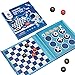 Travofun 2in1 Travel Checkers and Tic Tac Toe Game for Kids Ages 812 Magnetic Checkers Board Game Foldable Road Trip and Plane Activities - Image 2