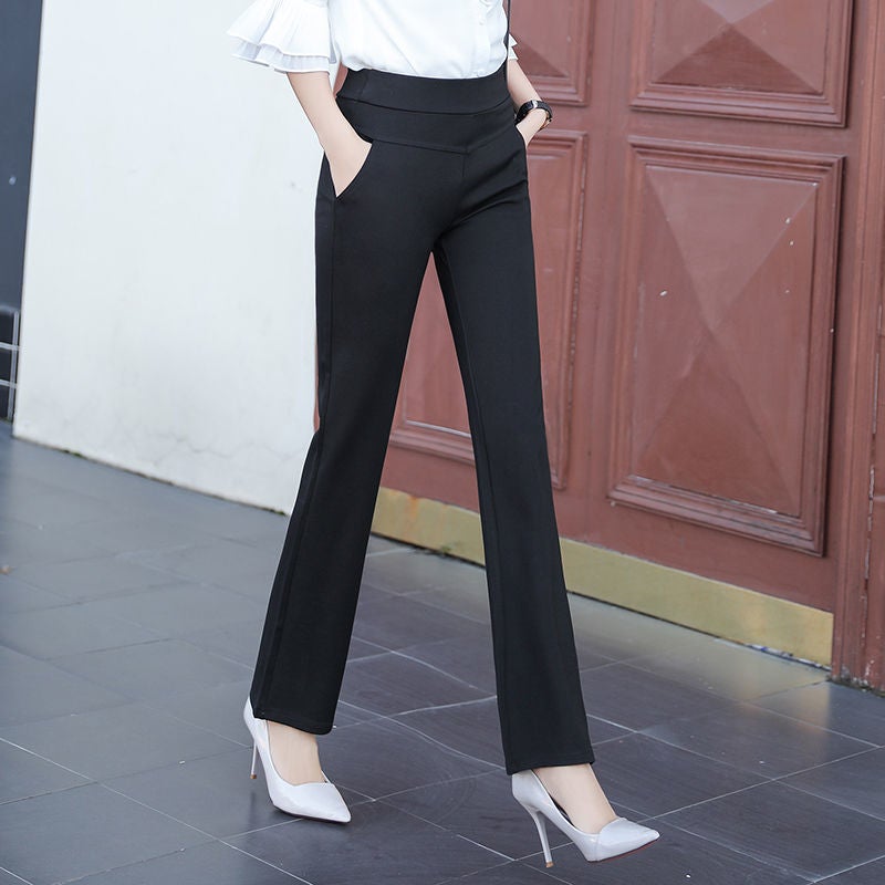 Womens Slim Fit Black Dress Pants Spring Summer Ankle Pants-Stretch \Wrinkle \No Pilling