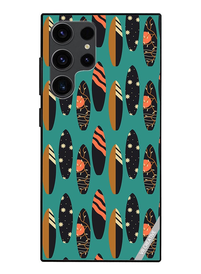 VR CREATIVE Protective Case Cover For Samsung Galaxy S23 Ultra 5G Pattern With Surfboards Design Multicolour - Image 1