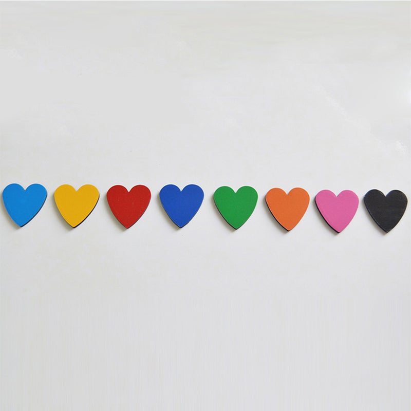 12PCS 30 x 2. Lovely Color Heart Stickers Fridge Board Stickers (Light ) - Image 5