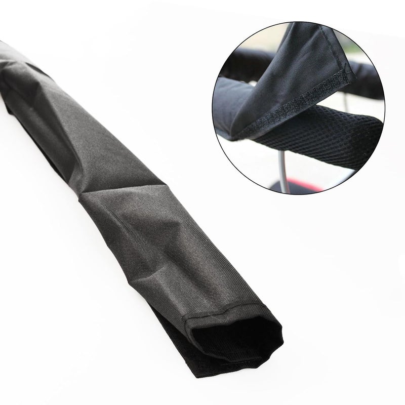 Flylin 2Pcs Baby Stroller Armrest Protective Cover Replacement Foam Handle Cover Pushchair Handle Covers Waterproof Pushchair Handlebar Sleeve Toddler Pram Bumper Handle Warmer Gloves Cover Magnet Closure - Image 3