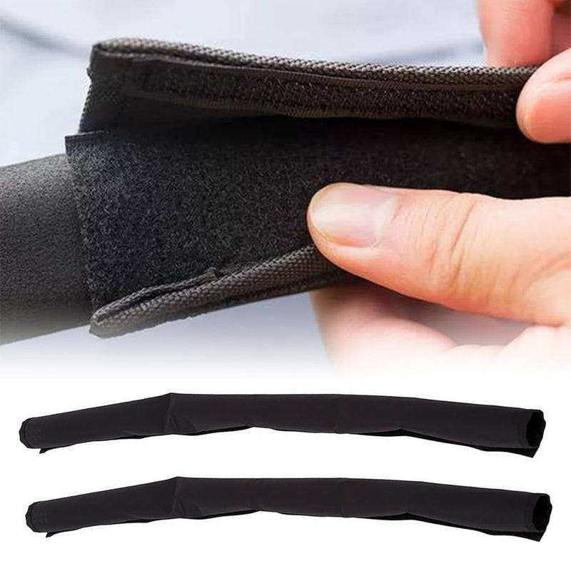 Flylin 2Pcs Baby Stroller Armrest Protective Cover Replacement Foam Handle Cover Pushchair Handle Covers Waterproof Pushchair Handlebar Sleeve Toddler Pram Bumper Handle Warmer Gloves Cover Magnet Closure - Image 4