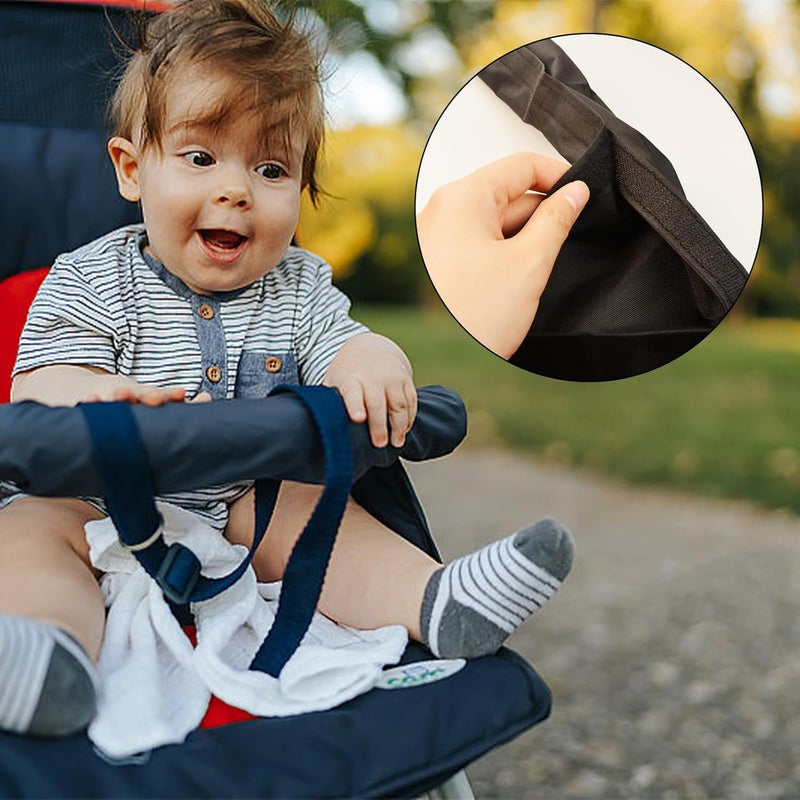 Flylin 2Pcs Baby Stroller Armrest Protective Cover Replacement Foam Handle Cover Pushchair Handle Covers Waterproof Pushchair Handlebar Sleeve Toddler Pram Bumper Handle Warmer Gloves Cover Magnet Closure - Image 5