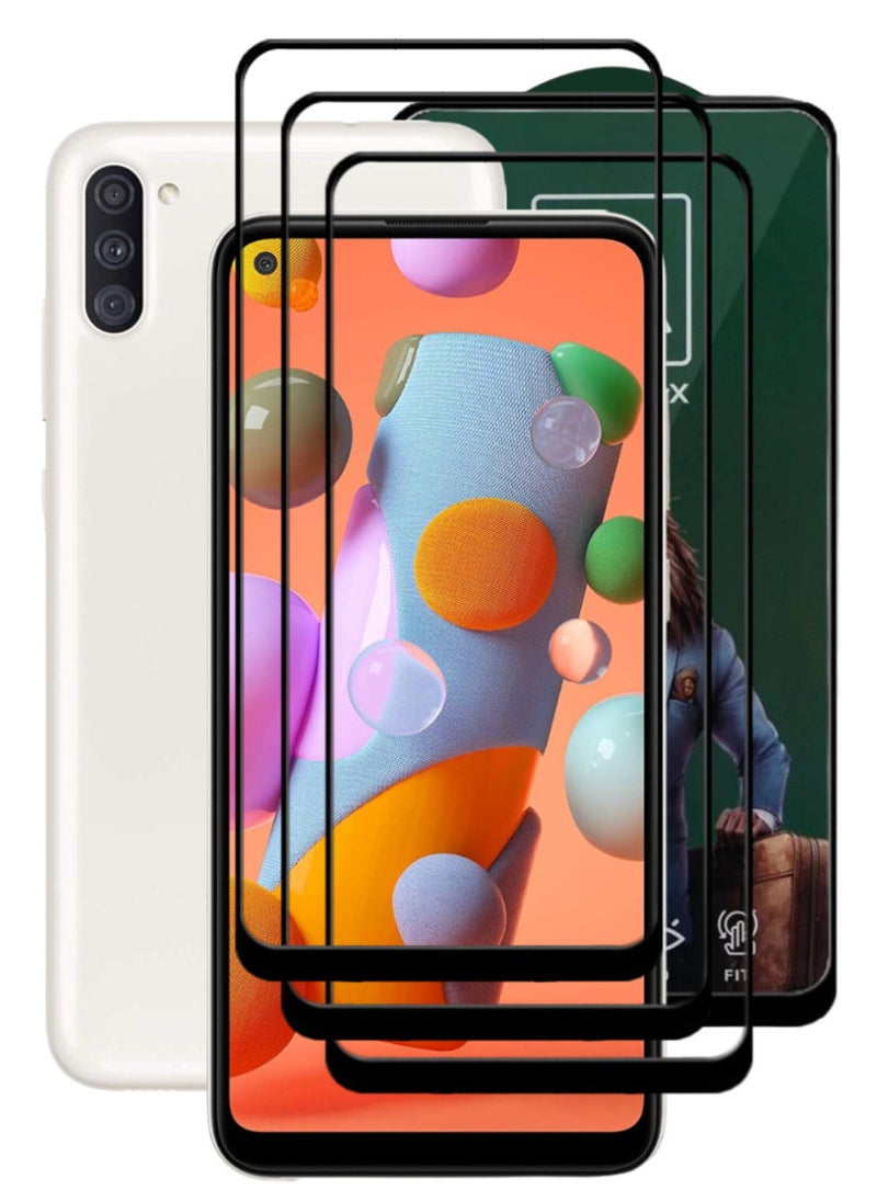 ACLIX 3 Pieces Antistatic ESD Dustproof Premium Quality High Definition Tempered Glass Screen Protector Designed For Samsung Galaxy A11 - Image 1